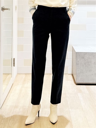 格紋基本款褲(深藍色(58)/38)