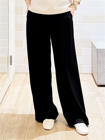 休閒舒適寬褲[可機洗](黑色(94)/38)