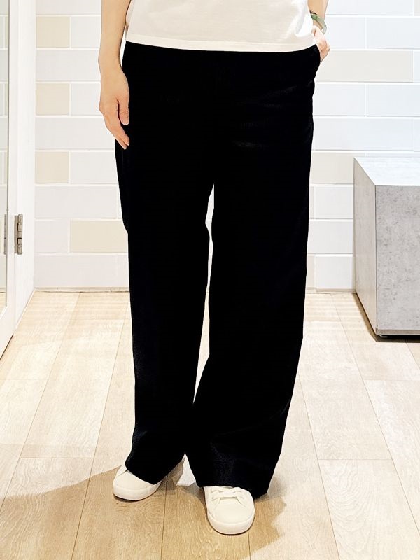 鬆緊腰直筒長褲(深藍色(58)/38)