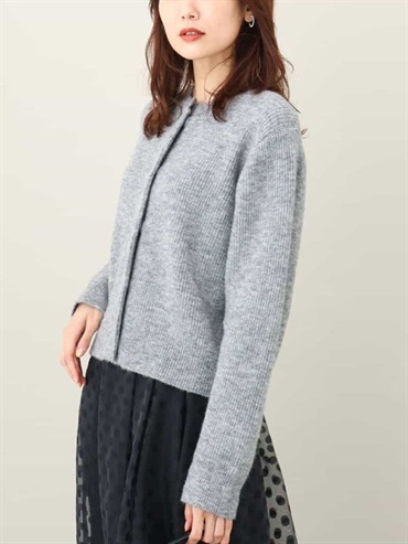 針織開襟衫[羊毛混紡]