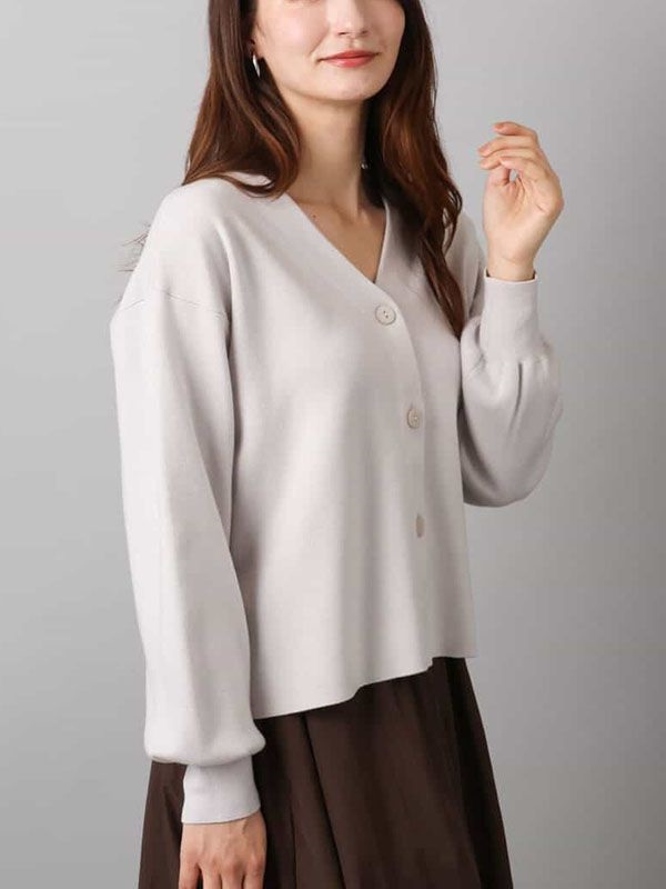 雙面針織V領開襟衫