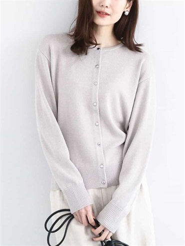 高質感亮絲開襟衫