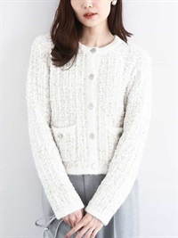 粗花呢針織外套