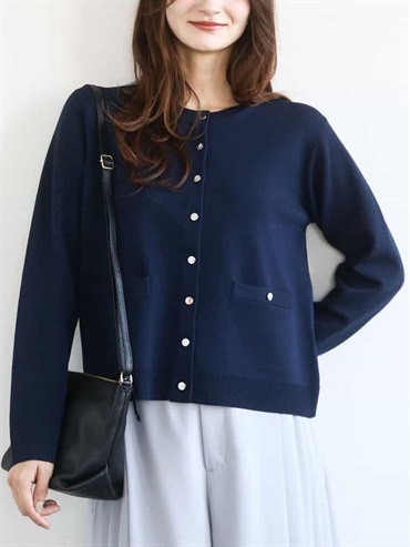 西裝感針織開襟衫(海軍藍(57)/38)