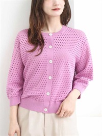 鏤空編織針織上衣[2WAY/成套搭配]