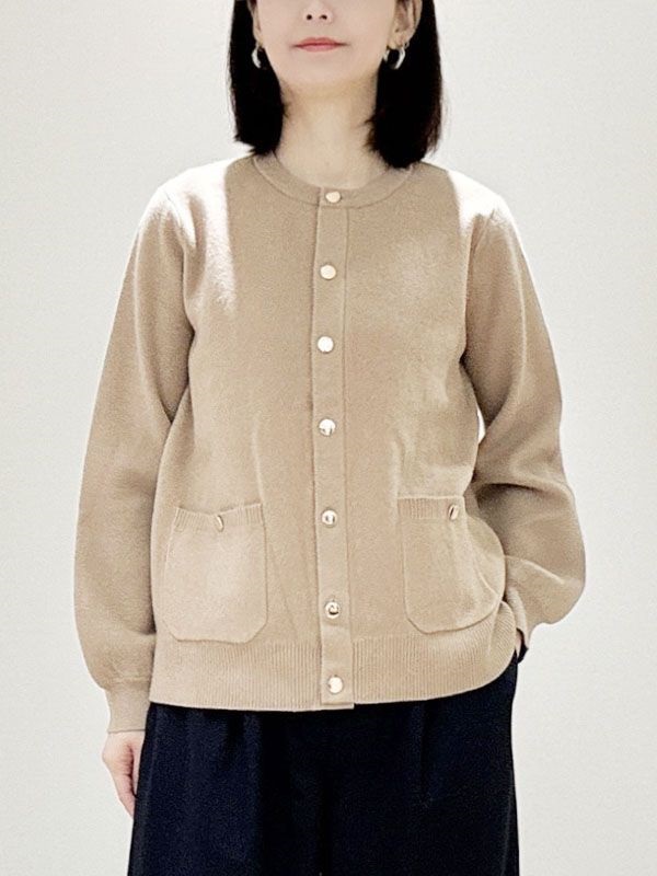 開襟針織衫(駝色(83)/38)