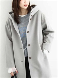 Super100中長版連帽大衣