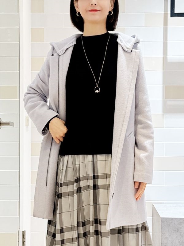 可拆式附帽大衣(天藍色(50)/38)