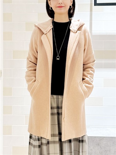 可拆式附帽大衣(米色(82)/38)