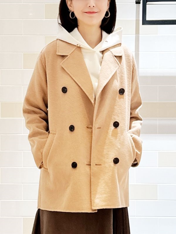 雙排釦手工大衣(摩卡色(84)/38)