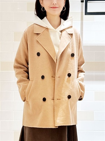 雙排釦手工大衣