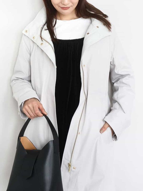 軍裝大衣[附羽絨內裡、防潑水](淺灰色(91)/38)