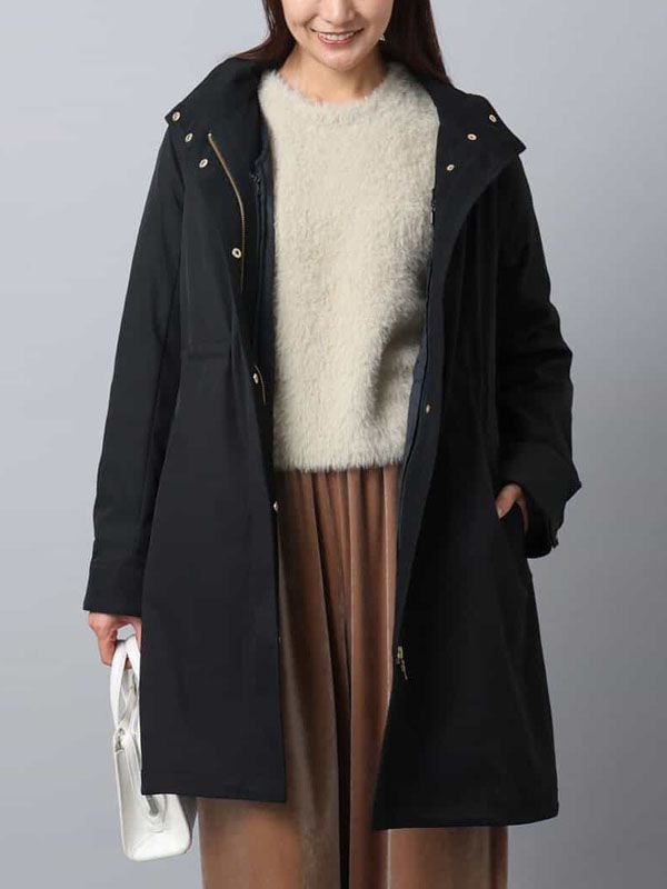 軍裝大衣[附羽絨內裡、防潑水](黑色(94)/38)