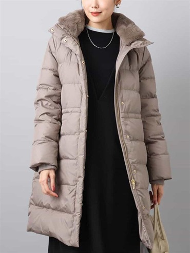 塔夫塔長版羽絨外套[防潑水](摩卡色(84)/38)