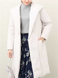 無縫線長版羽絨外套