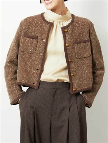 抓皺細節設計上衣(米色(82)/38)