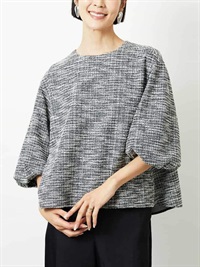 仿花呢質感針織上衣