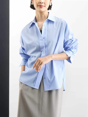 Chambray寬版襯衫(天藍色(50)/38)