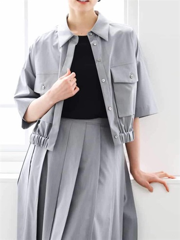 雙口袋襯衫式布勞森[成套搭配](灰色(92)/38)