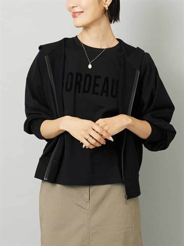 毛圈布亮片裝飾連帽外套(黑色(94)/38)