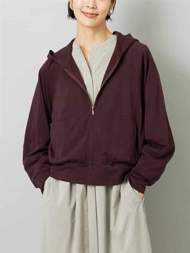 毛圈布亮片裝飾連帽外套