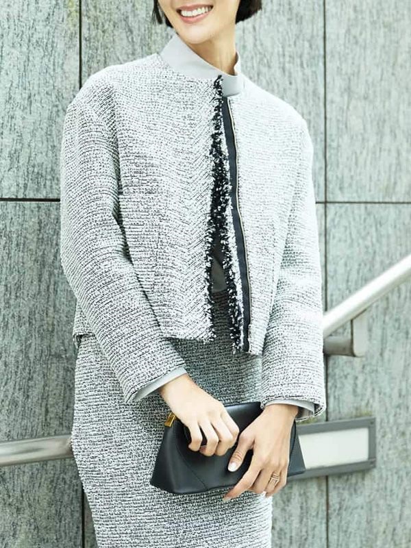 華麗花呢短版外套