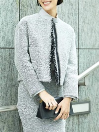 華麗花呢短版外套