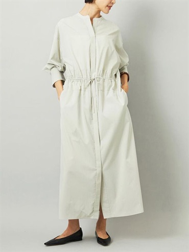 寬鬆條紋襯衫洋裝(灰色(92)/38)