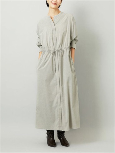 寬鬆條紋襯衫洋裝