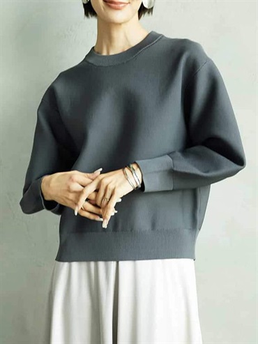 仿棉質針織上衣(深灰色(93)/38)