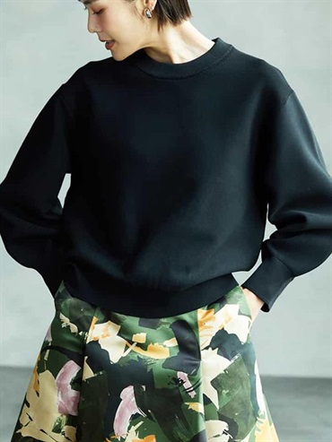 仿棉質針織上衣(黑色(94)/38)