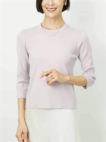 合身圓領針織衫[成套搭配]