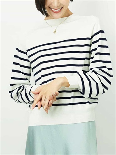 瓶口領針織衫[無接縫/日本製](米白色(80)/38)