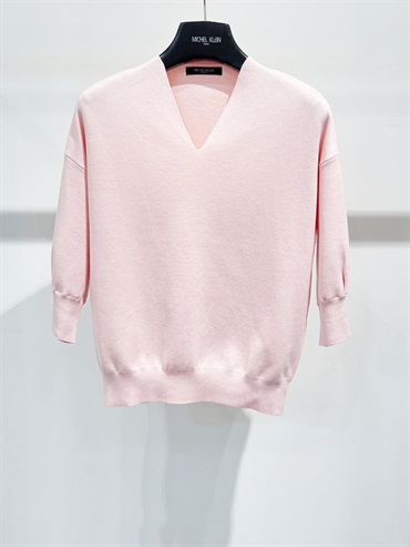 V領優美上衣(粉紅色(02)/38)
