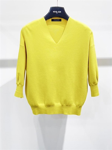 V領優美上衣(黃色(24)/38)