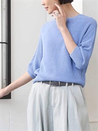 亮絲插肩袖針織衫[無接縫/日本製]
