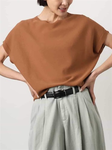 法式袖針織衫[無接縫/日本製](赤陶色(17)/38)