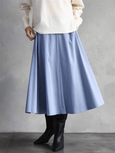 復古斜紋喇叭長裙