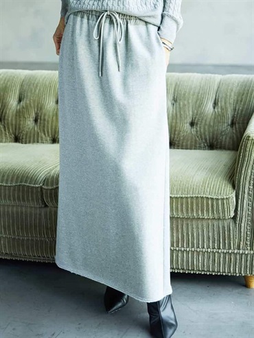 亮絲內磨毛窄裙[成套搭配/日本製](淺灰色(91)/38)