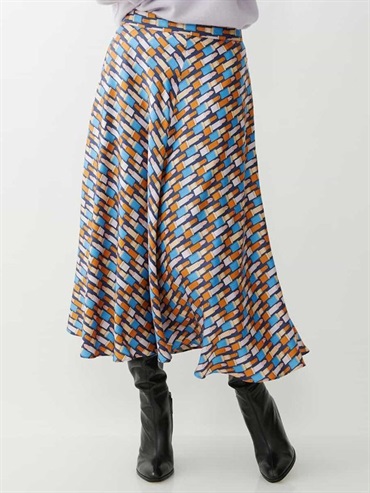 口紅印花喇叭裙[原創印花]