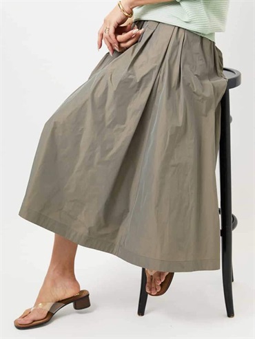 【Cozy Bottom】輕量抓皺裙[成套搭配](卡其色(36)/38)