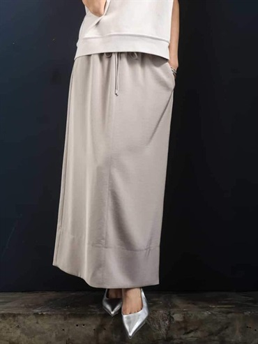 【Relax Bottom】霧面緞面I字裙(米色(82)/38)