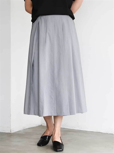 百褶長裙[成套搭配](灰色(92)/38)