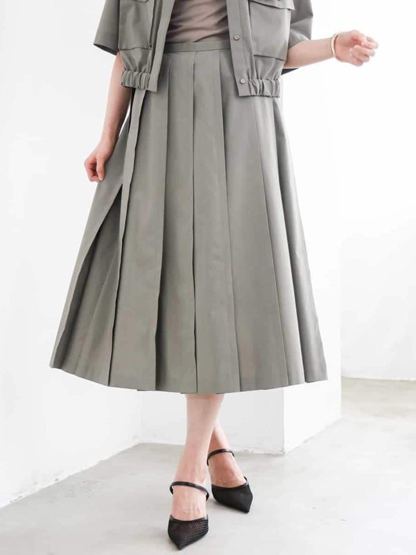 百褶長裙[成套搭配]