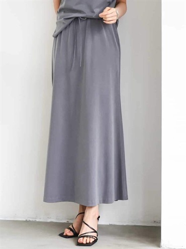 復古緞面傘襬長裙[成套搭配]