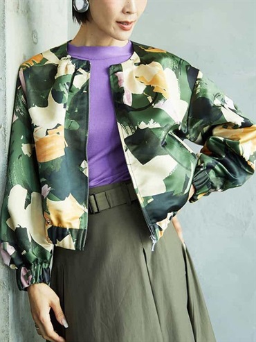 現代花卉印花布勞森[成套搭配]