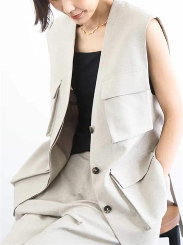 仿粗花呢漁夫背心[成套搭配]