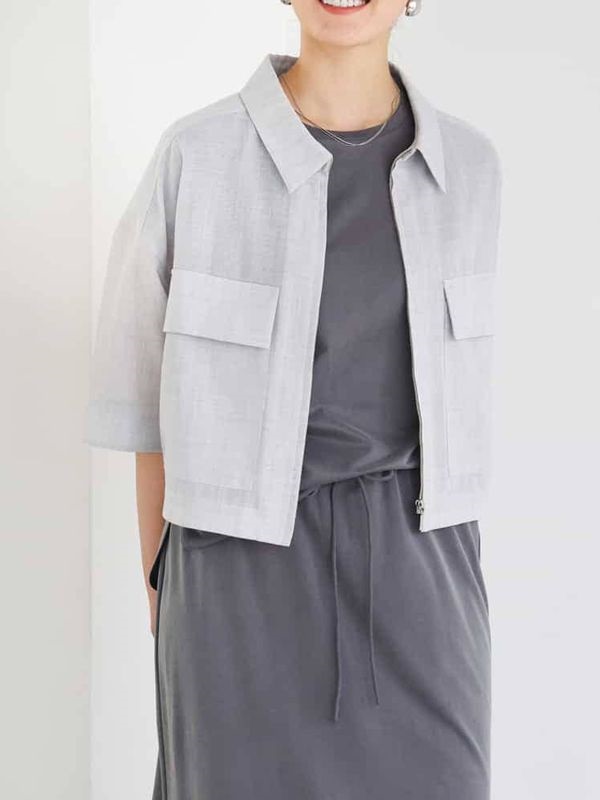 透膚襯衫式布勞森(淺灰色(91)/38)