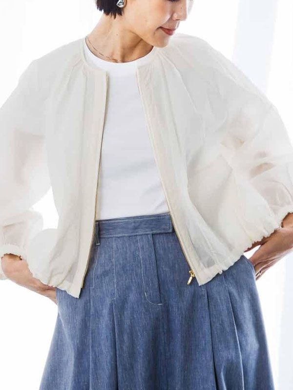 尼龍紙感無領布勞森(白色(90)/38)