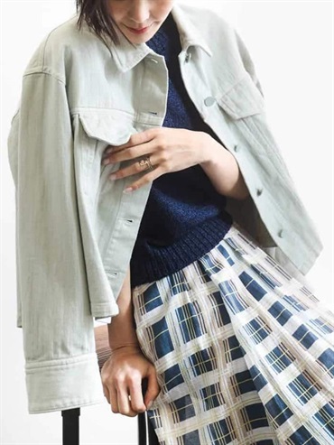 丹寧雙口袋布勞森[成套搭配](淺灰色(91)/38)